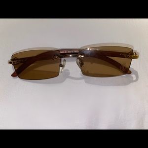 CARTIER WOOD FRAME SUNGLASSES